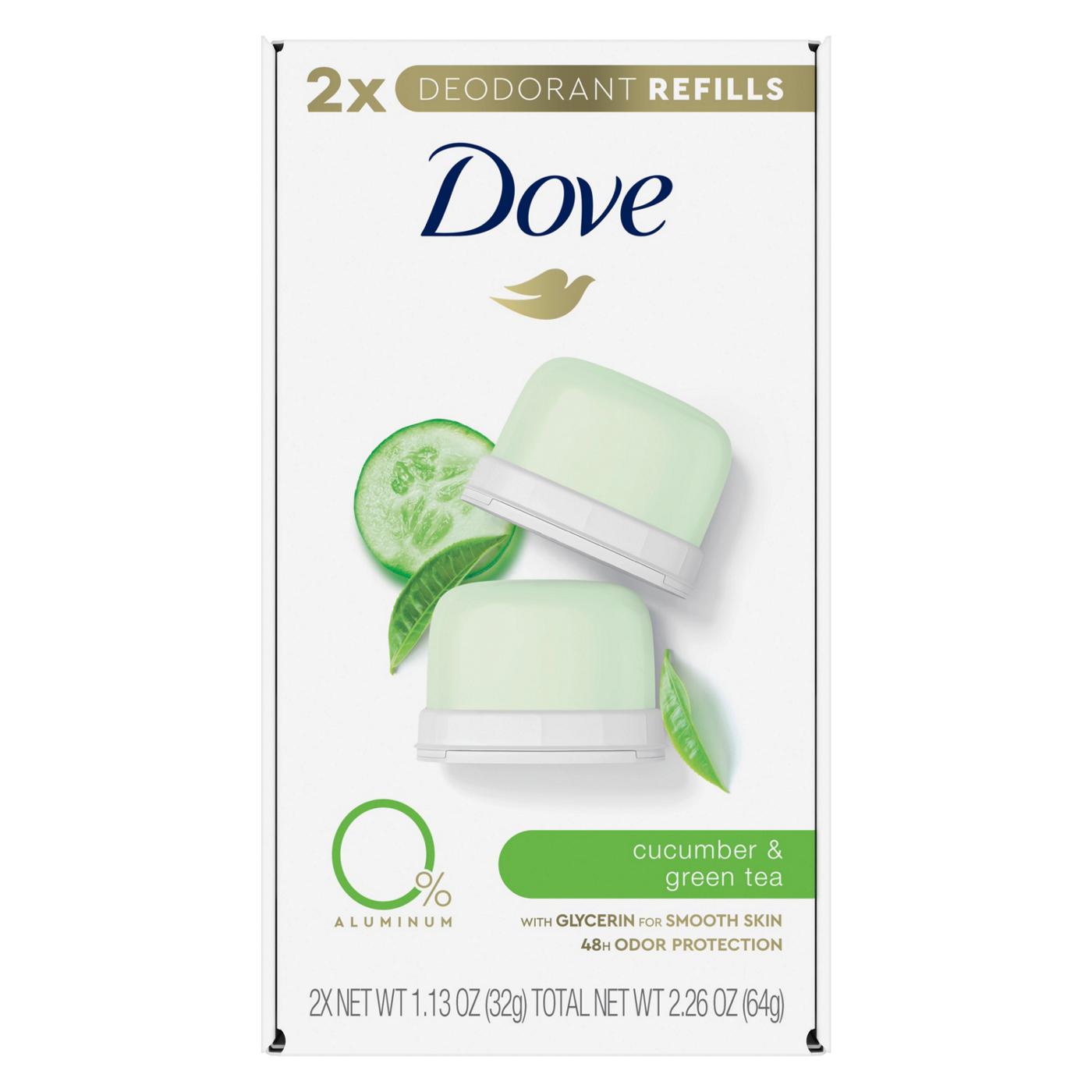 Dove Cucumber & Green Tea Deodorant Stick Refills; image 1 of 3