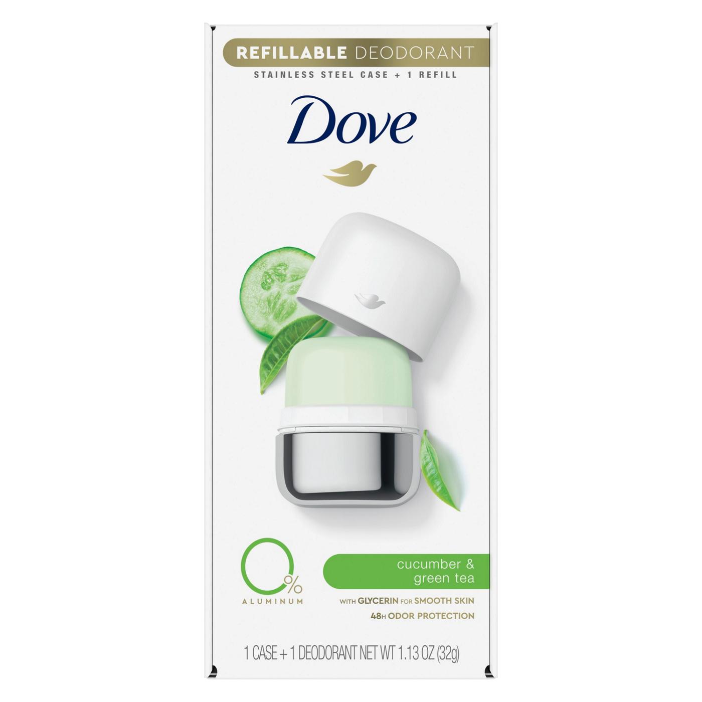 Dove Cucumber & Green Tea Refillable Deodorant Starter Kit; image 1 of 3