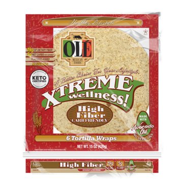 Ole Xtreme Wellness Whole Wheat High Fiber Tortillas