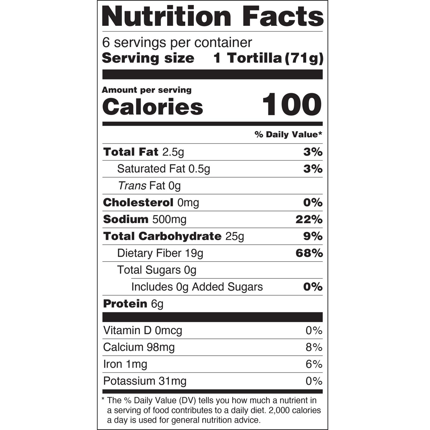 Ole Xtreme Wellness Whole Wheat High Fiber Tortillas; image 3 of 5