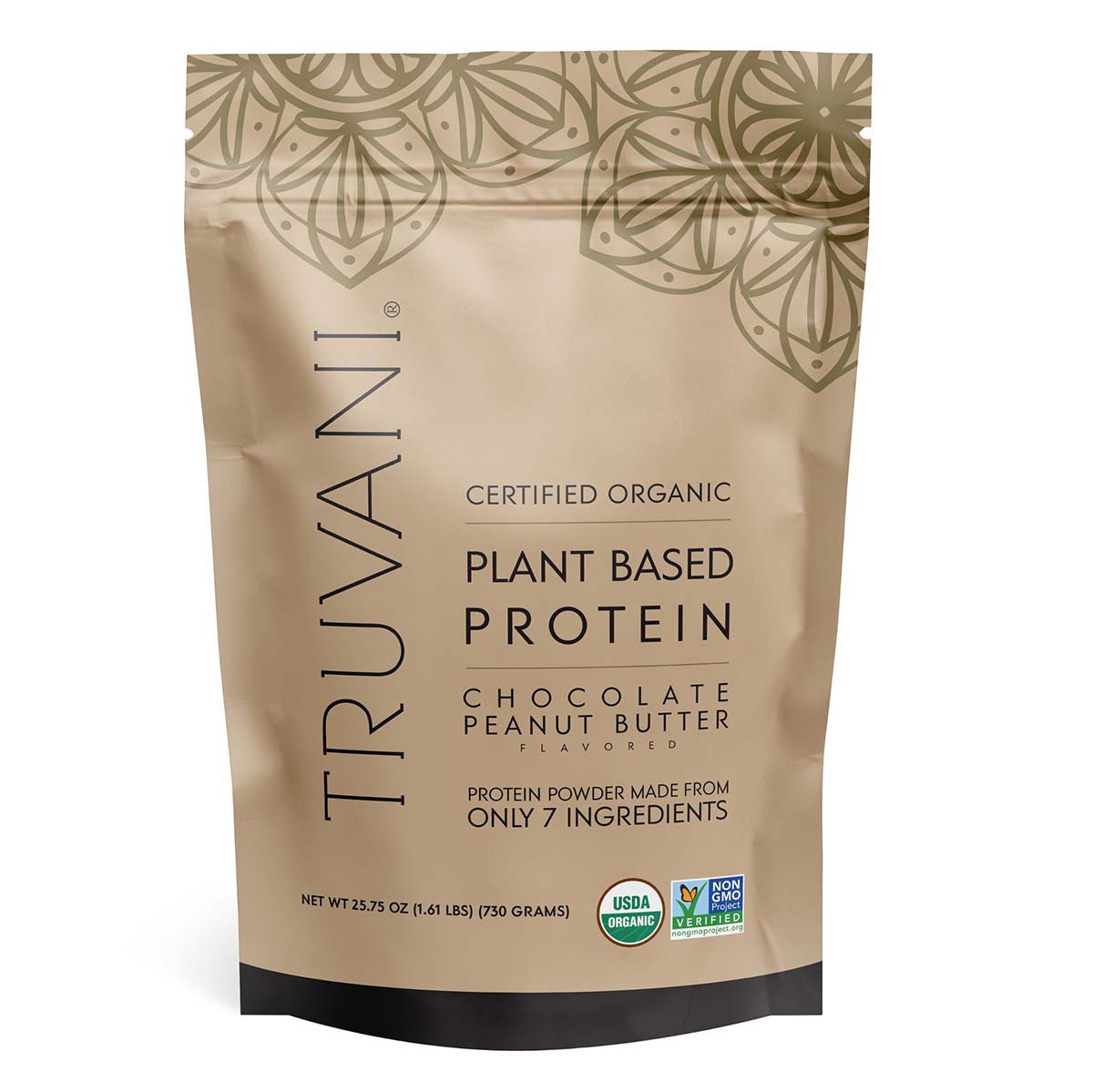 Truvani Organic Plant-Based Protein Powder - Chocolate Peanut Butter, 25.75 oz