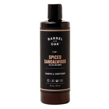 Barrel and Oak 2 in 1 Spiced Sandalwood Shampoo & Conditioner - Sea Salt & Amber, 16 oz