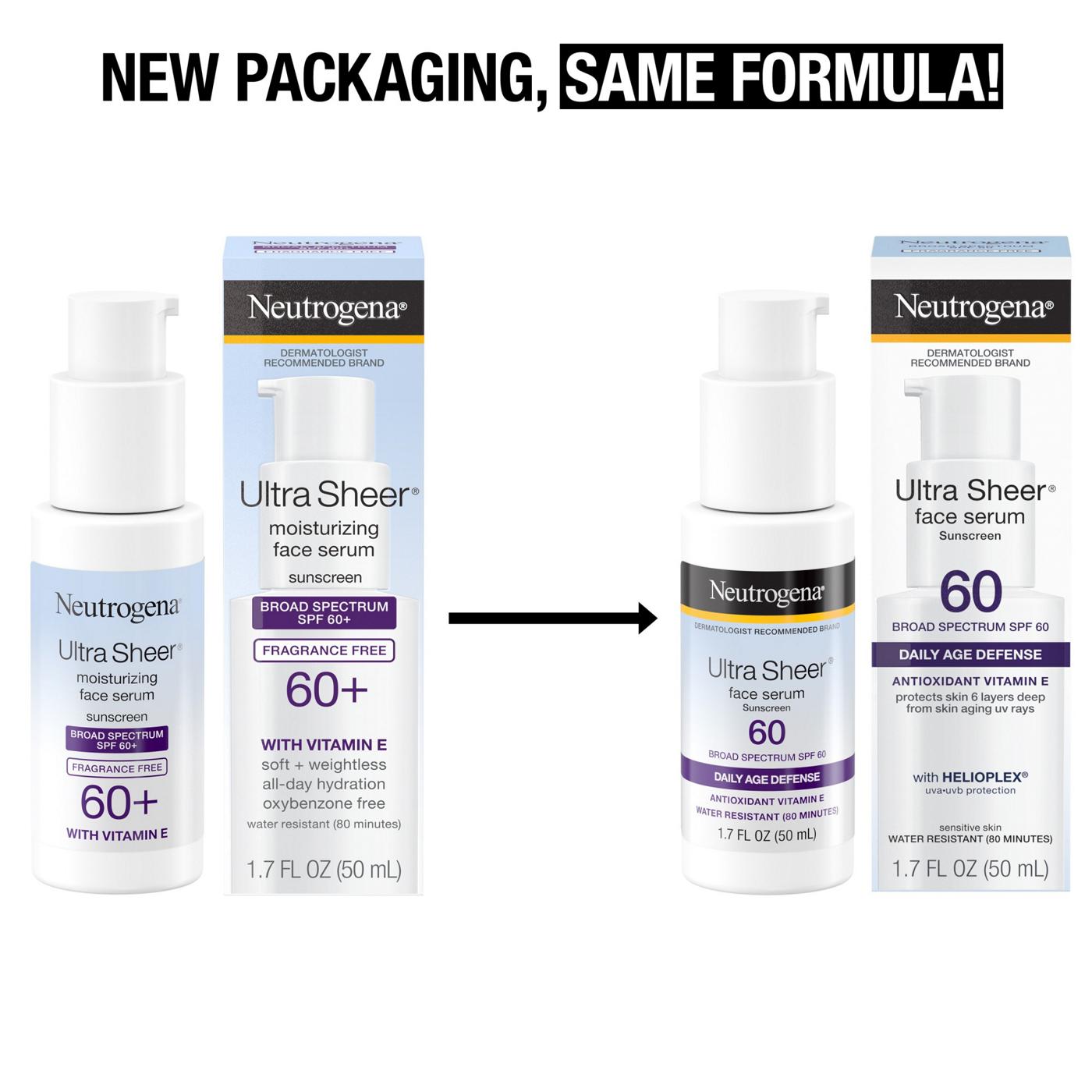 Neutrogena Ultra Sheer Moisturizing Serum with Vitamin E - SPF 60; image 4 of 8