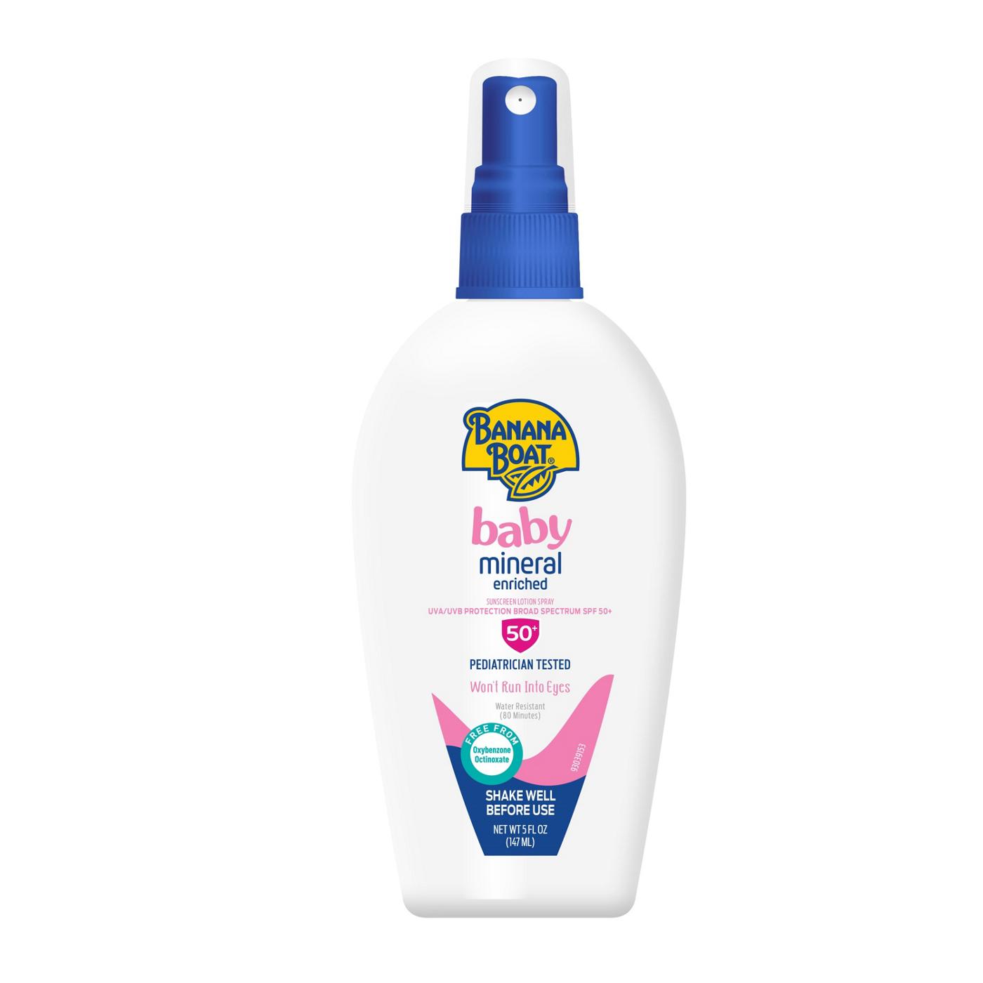 Banana Boat Baby Mineral Enriched Sunscreen Lotion Spray - SPF 50+; image 1 of 7