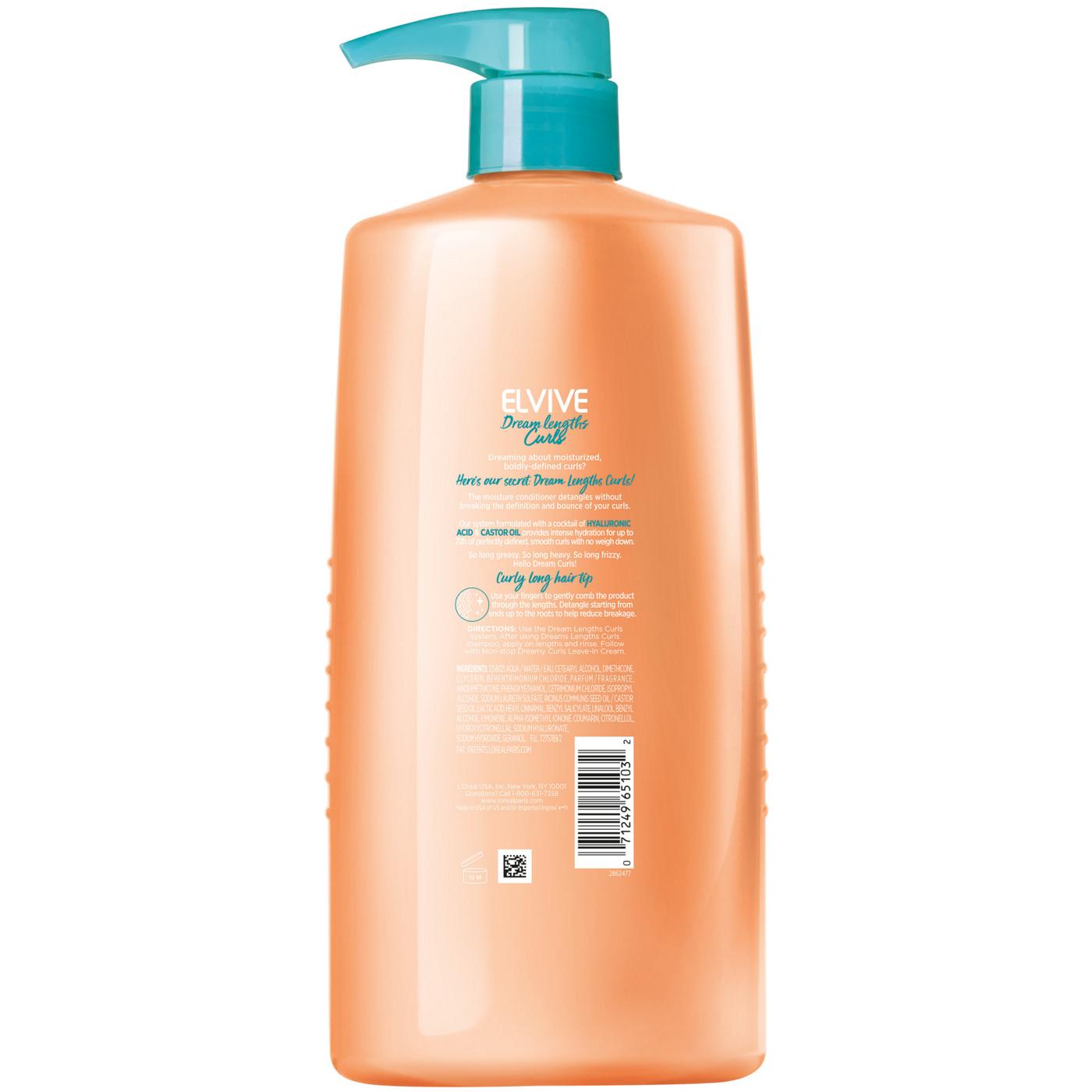 L'Oréal Paris Elvive Dream Lengths Curls Moisture Conditioner, Paraben-Free; image 4 of 5