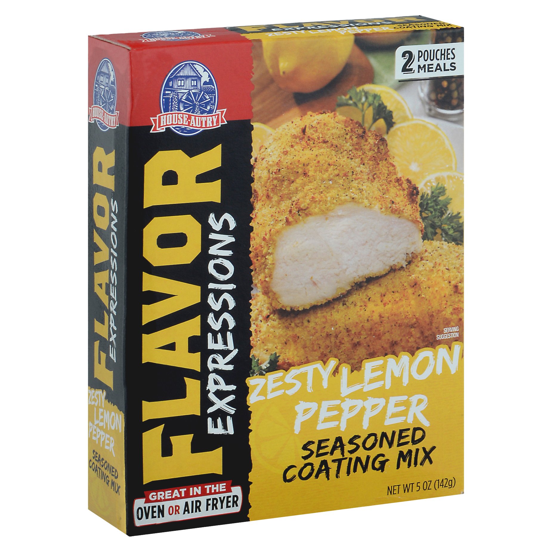 House Autry Flavor Expressions Zesty Lemon Pepper Seasoned Coating Mix