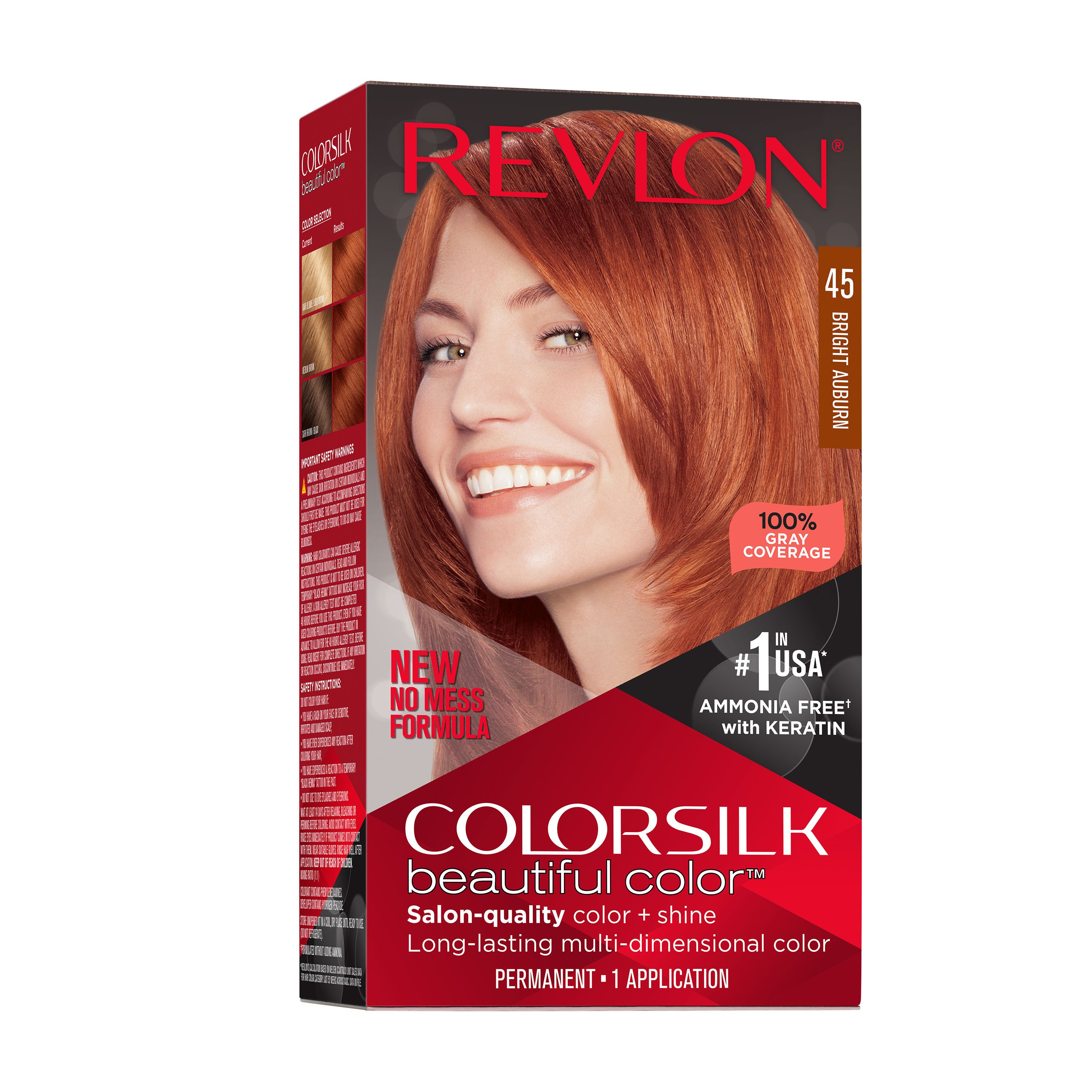 Slikke forstene Arbejdskraft Revlon ColorSilk Hair Color 45 - Bright Auburn - Shop Hair Color at H-E-B