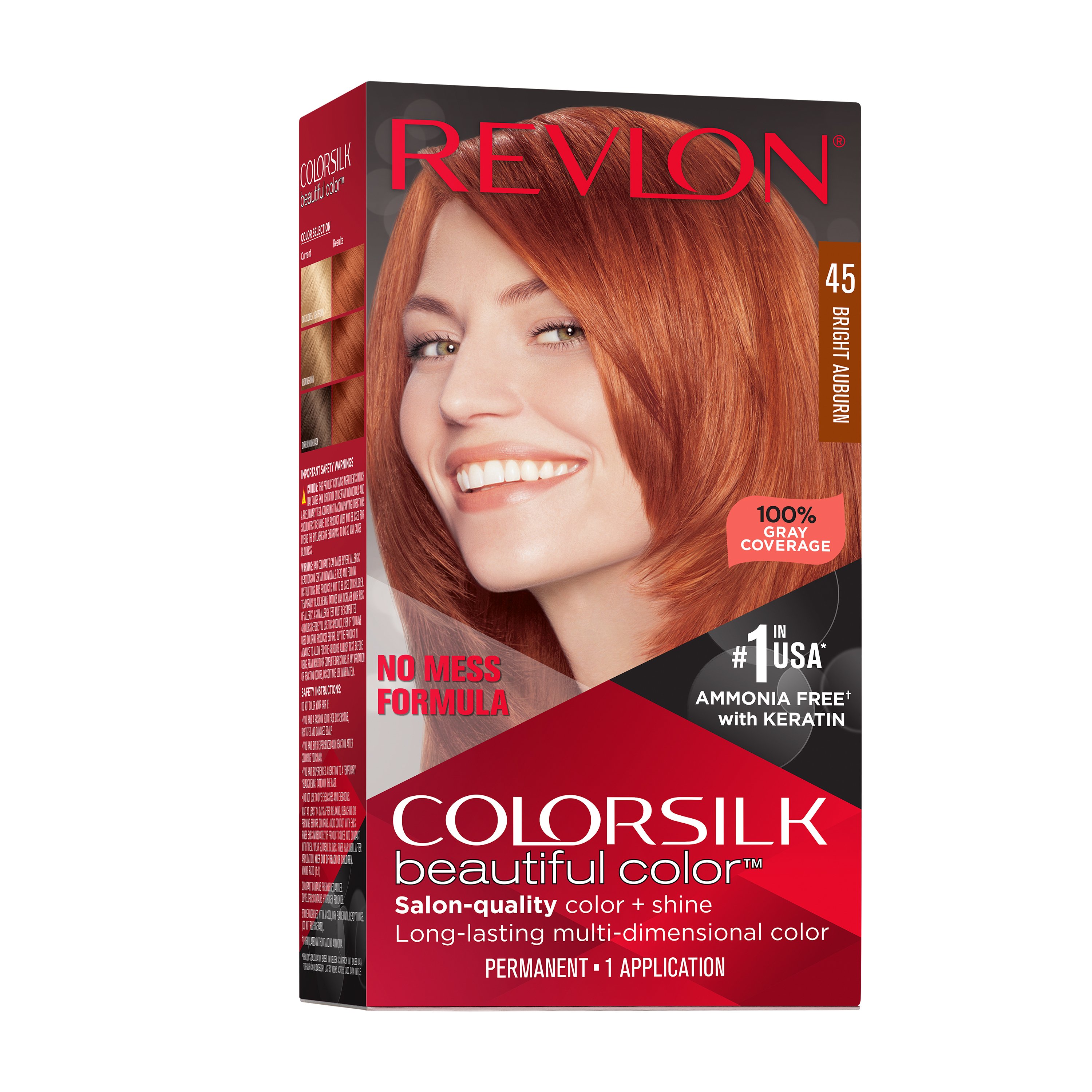 Revlon Colorsilk Hair Color 45 Bright Auburn Shop Hair Color At H E B 7400