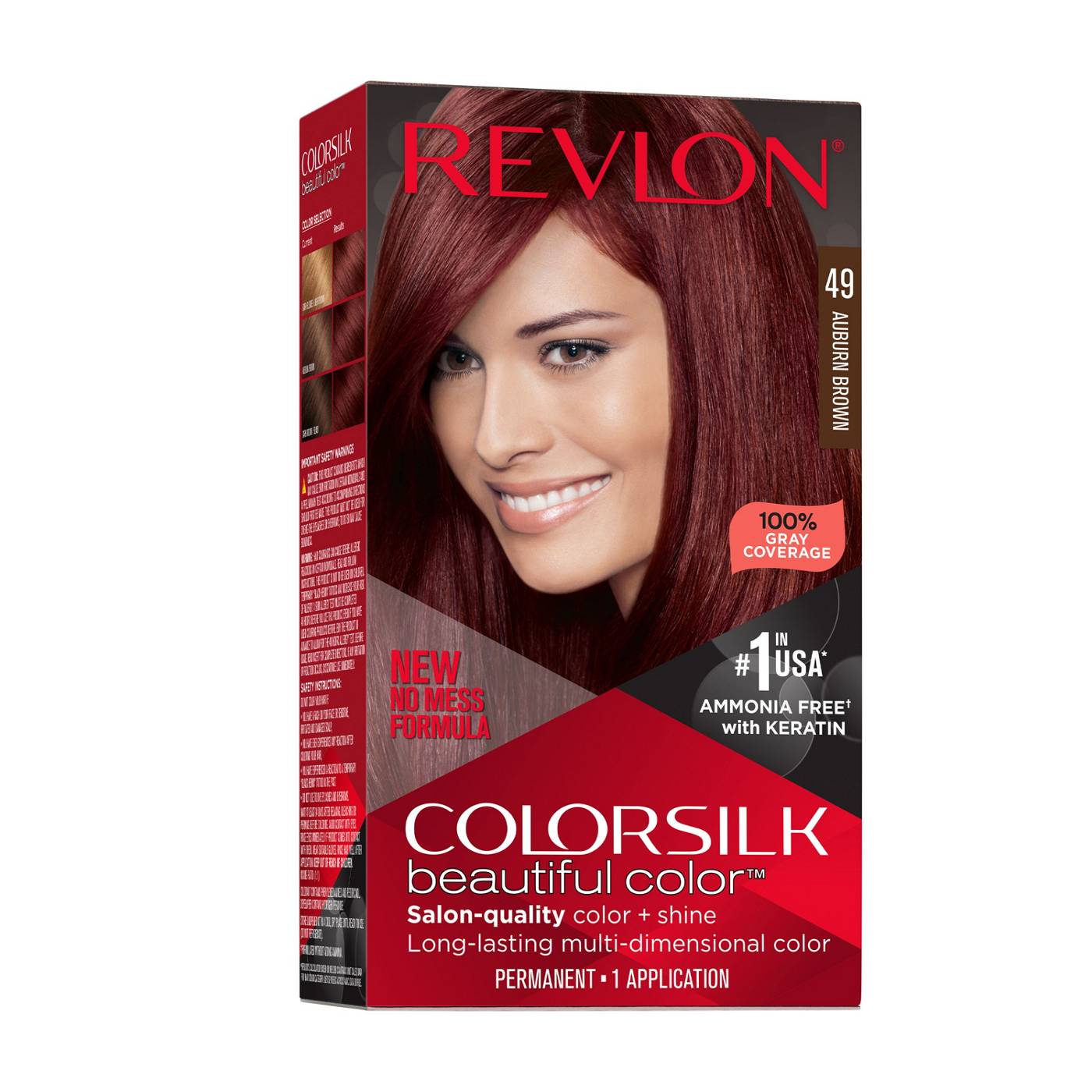 Revlon ColorSilk Hair Color - 49 Auburn Brown; image 1 of 7