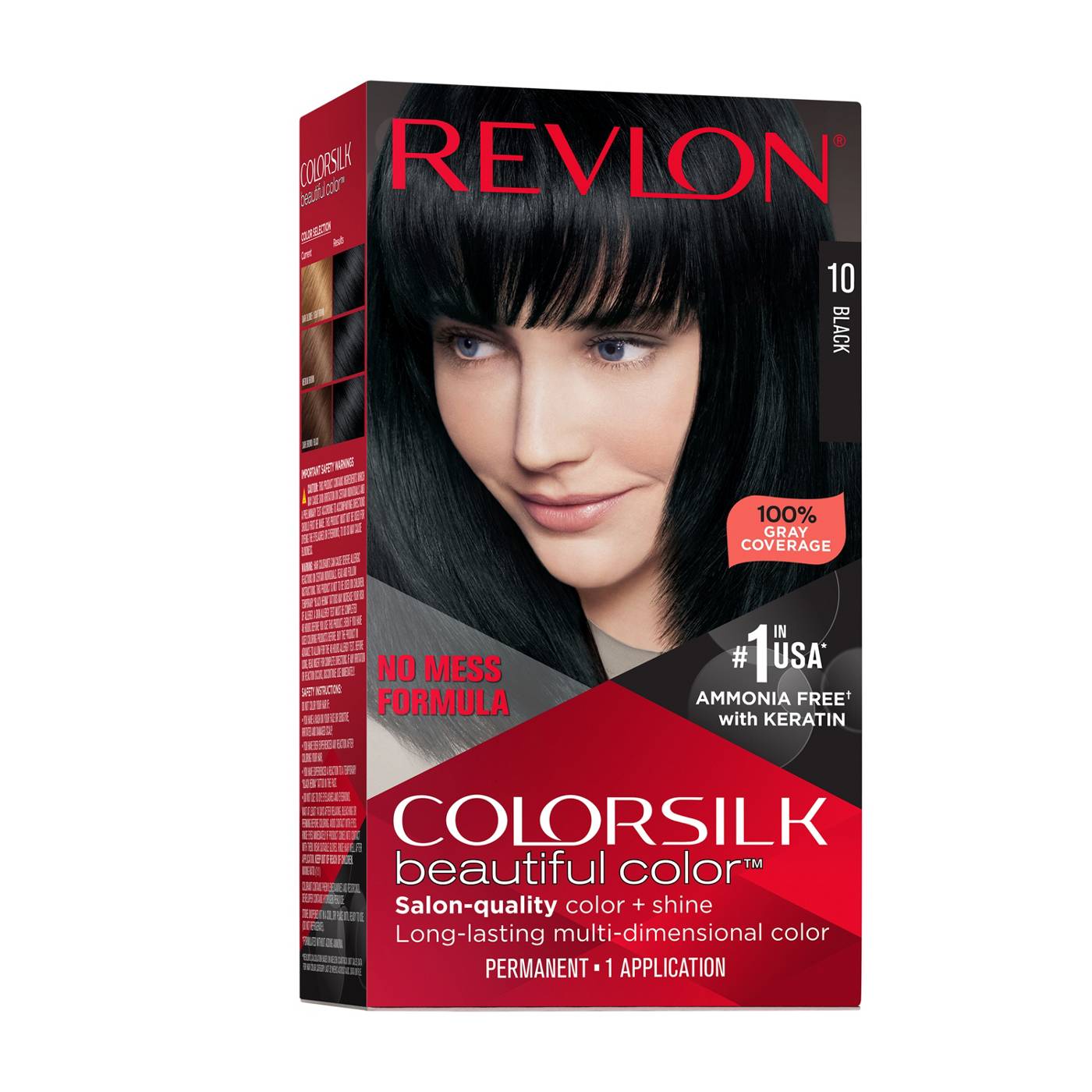 Revlon ColorSilk Hair Color - 10 Black; image 1 of 7