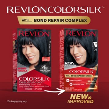 Revlon ColorSilk Hair Color - 12 Natural Blue Black