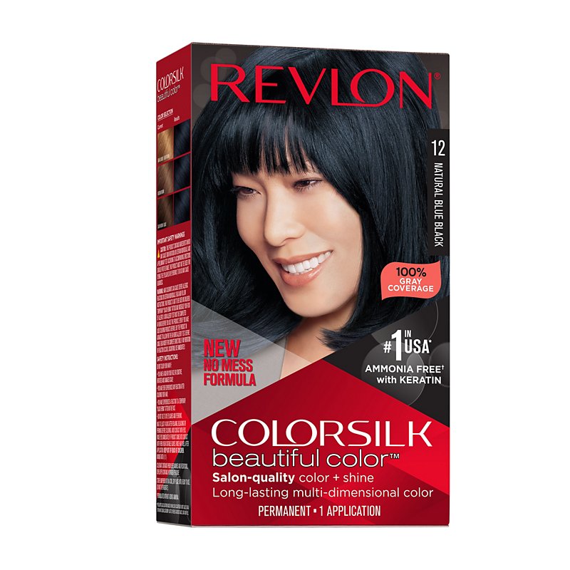 Revlon ColorSilk Hair Color 12 Natural Blue Black - Shop Hair Care at H-E-B