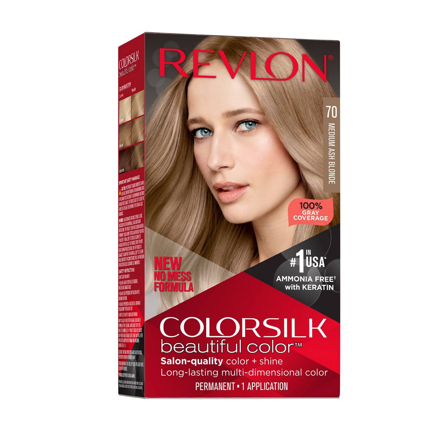 Revlon ColorSilk Hair Color - 70 Medium Ash Blonde; image 1 of 7