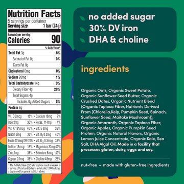 Cerebelly Organic Smart Bars - Apple & Kale
