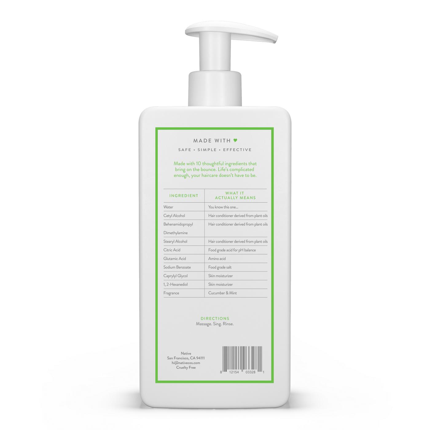 Native Volumizing Conditioner Cucumber & Mint Shop Shampoo