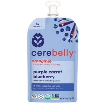 Cerebelly Dairy Free Organic Smoothie Pouch - Purple Carrot Blueberry