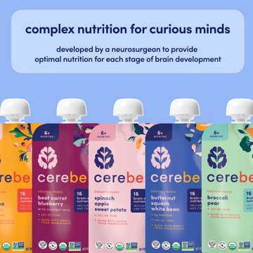 Cerebelly Dairy Free Organic Smoothie Pouch - Purple Carrot Blueberry