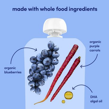 Cerebelly Dairy Free Organic Smoothie Pouch - Purple Carrot Blueberry