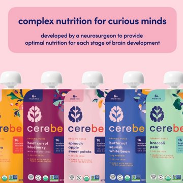 Cerebelly Dairy Free Organic Smoothie Pouch - Sweet Potato Peach