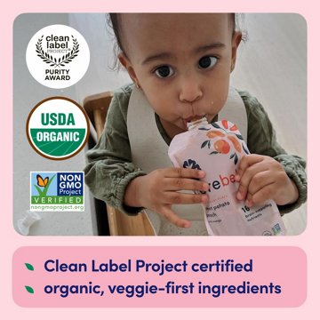 Cerebelly Dairy Free Organic Smoothie Pouch - Sweet Potato Peach