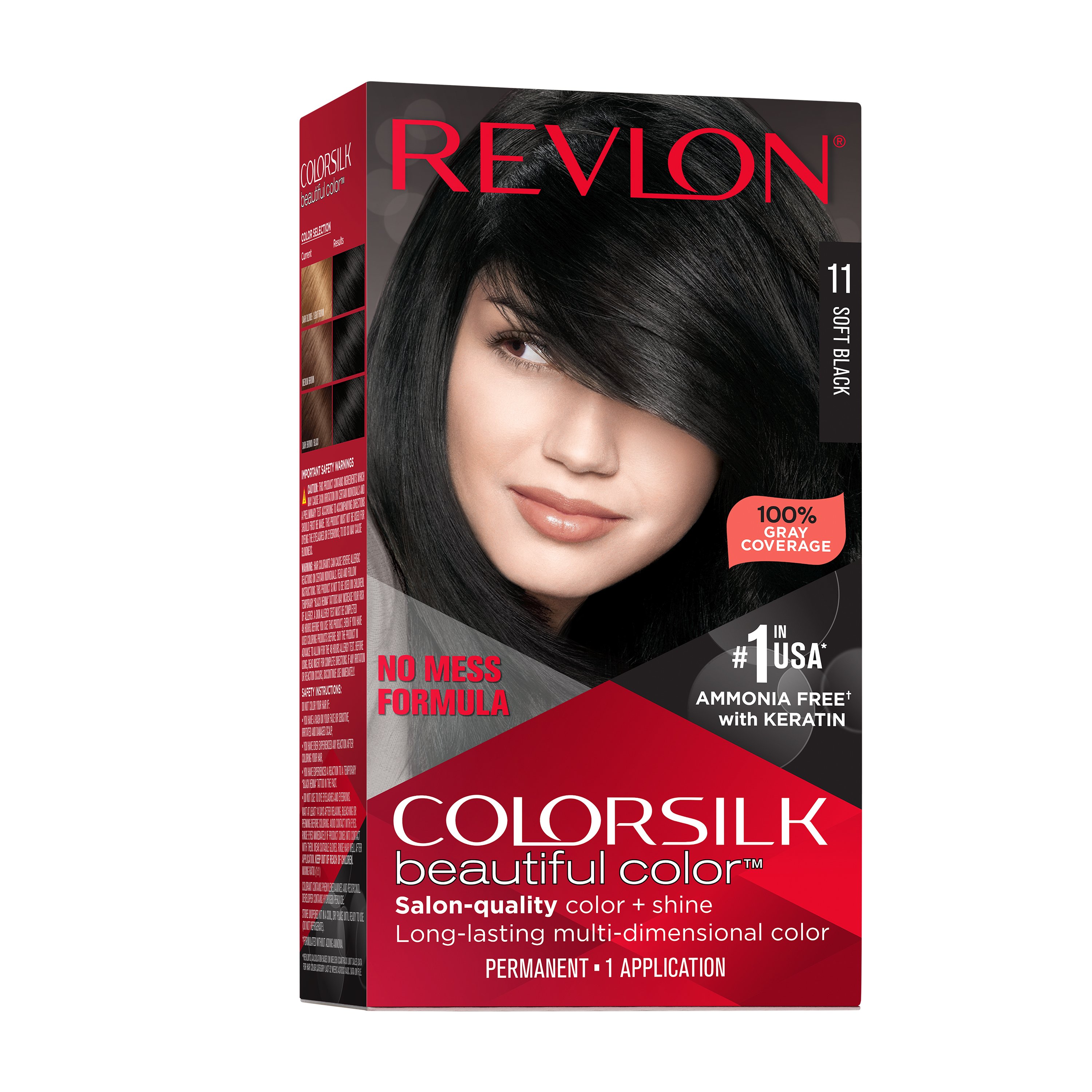 Revlon ColorSilk Hair Color - 11 Soft Black - Shop Hair Color at H-E-B