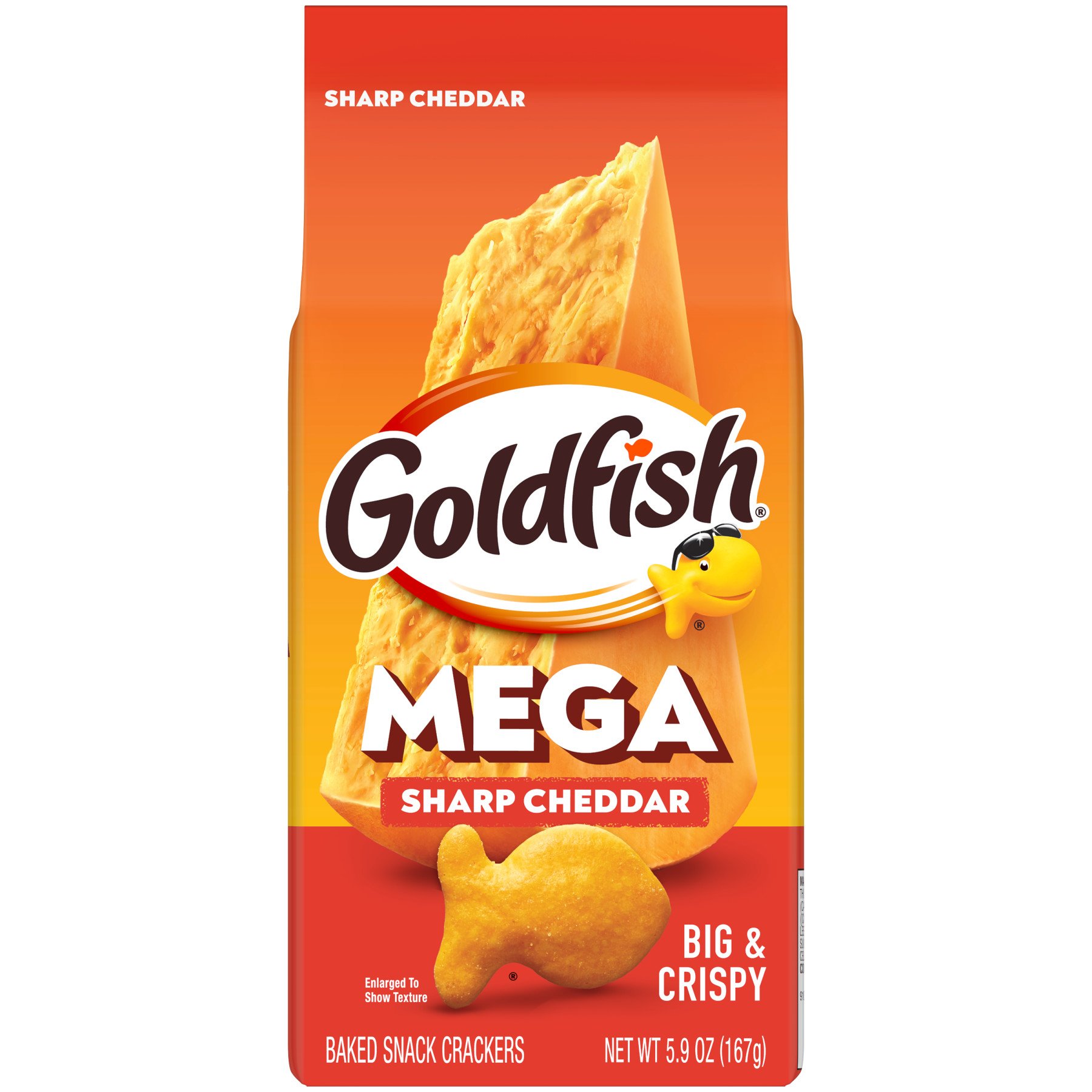 Pepperidge Farm Goldfish Mega Bites Sharp Cheddar Baked Snack Crackers
