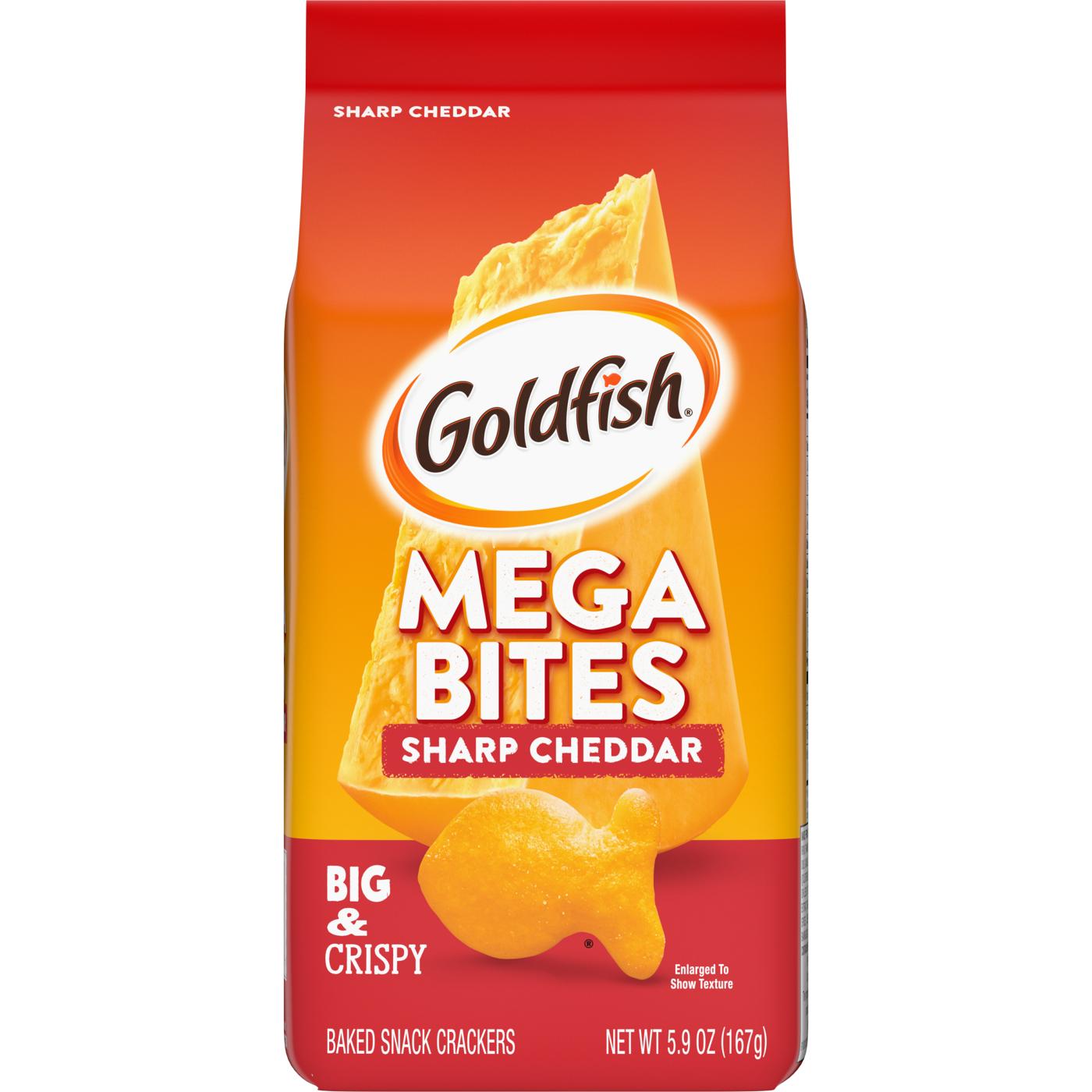 Pepperidge Farm Goldfish Mega Bites Sharp Cheddar Crackers; image 1 of 10