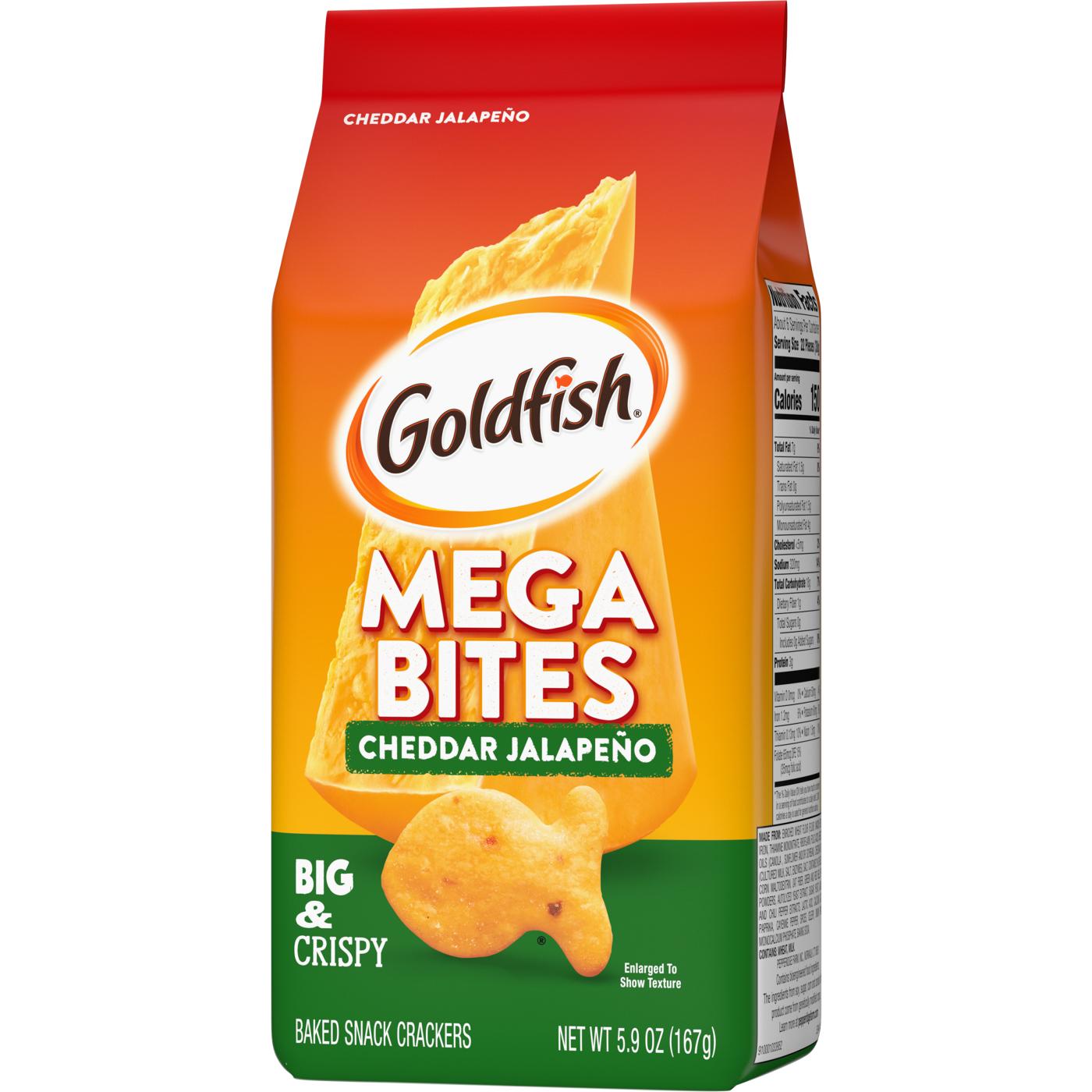 Pepperidge Farm Goldfish Mega Bites Cheddar Jalapeno Crackers; image 10 of 10