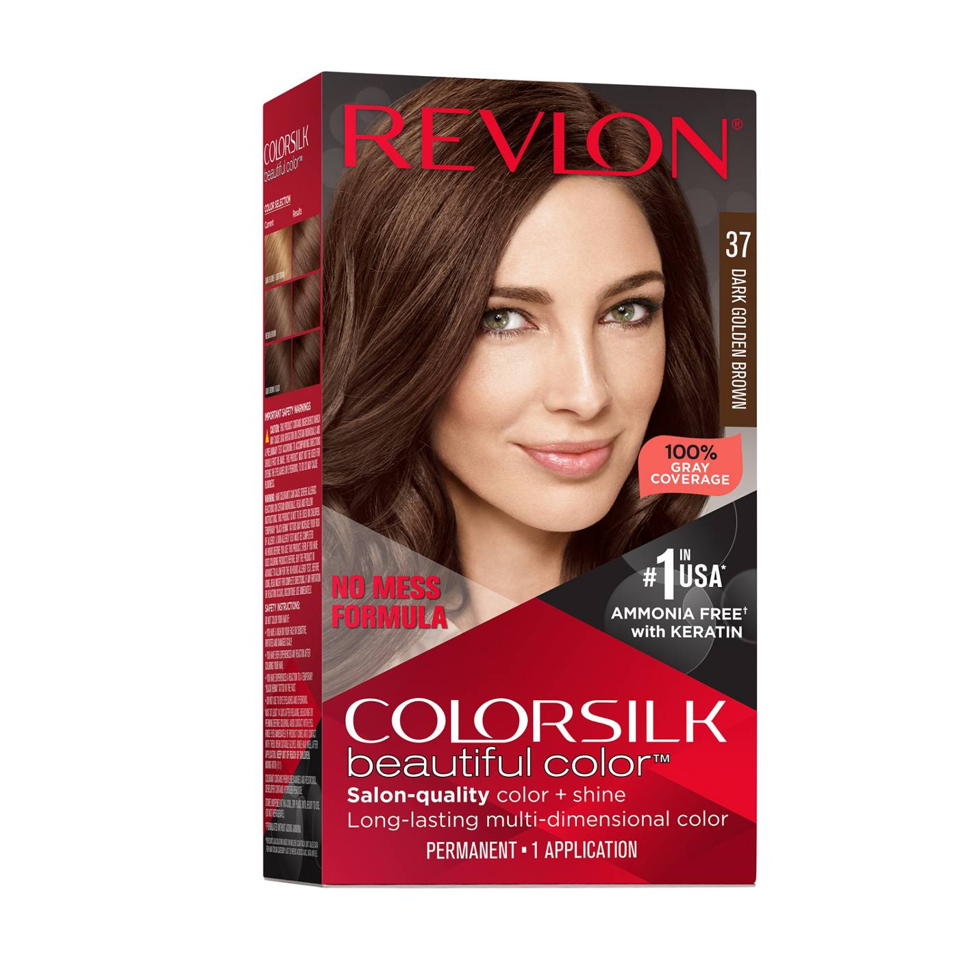 Revlon ColorSilk Hair Color - 37 Dark Golden Brown; image 1 of 6
