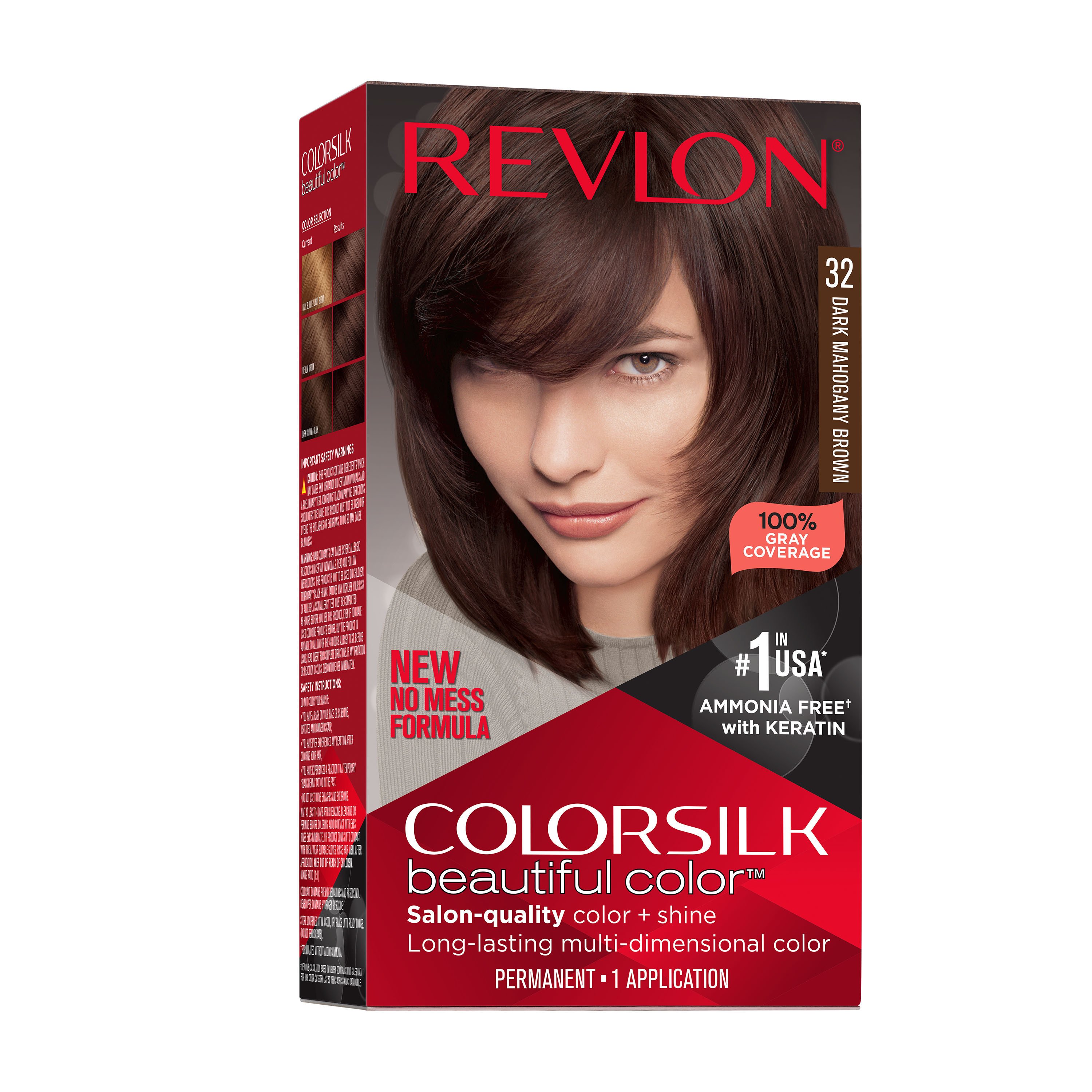 Revlon Colorsilk Beautiful Color 32 Dark Mahogany Brown Shop Hair