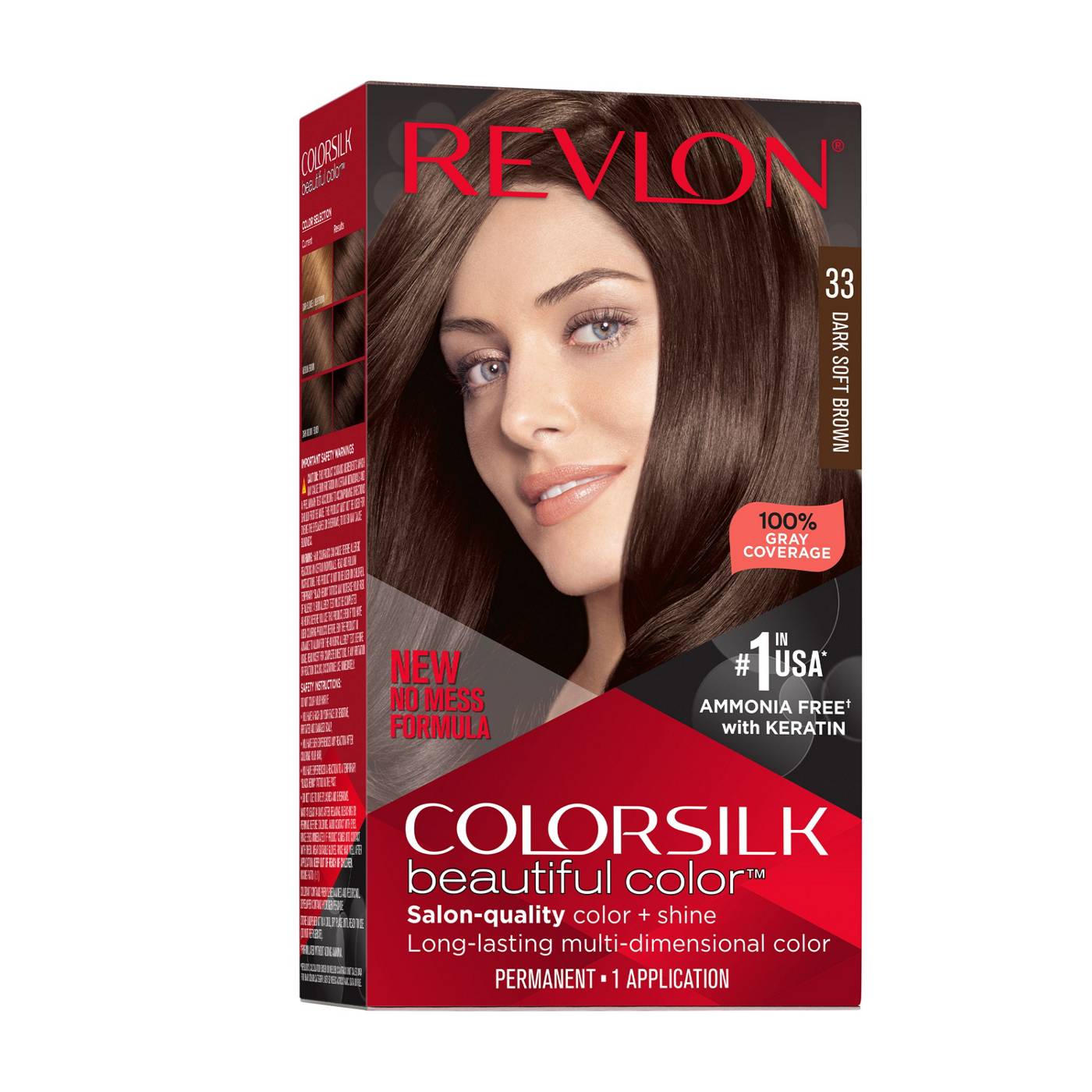 Revlon ColorSilk Hair Color - 33 Dark Soft Brown; image 1 of 7