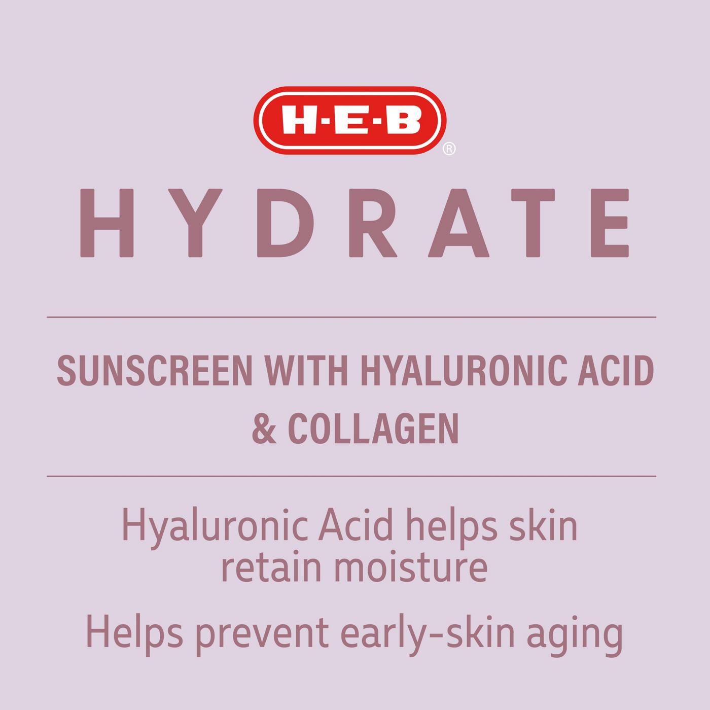 H-E-B Hydrate Hyaluronic Acid & Collagen Sunscreen Spray – SPF 50; image 2 of 4