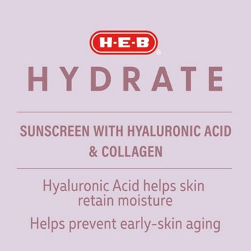 H-E-B SPF 50 Hydrate Hyaluronic Acid & Collagen Sunscreen Spray, 5.5 oz