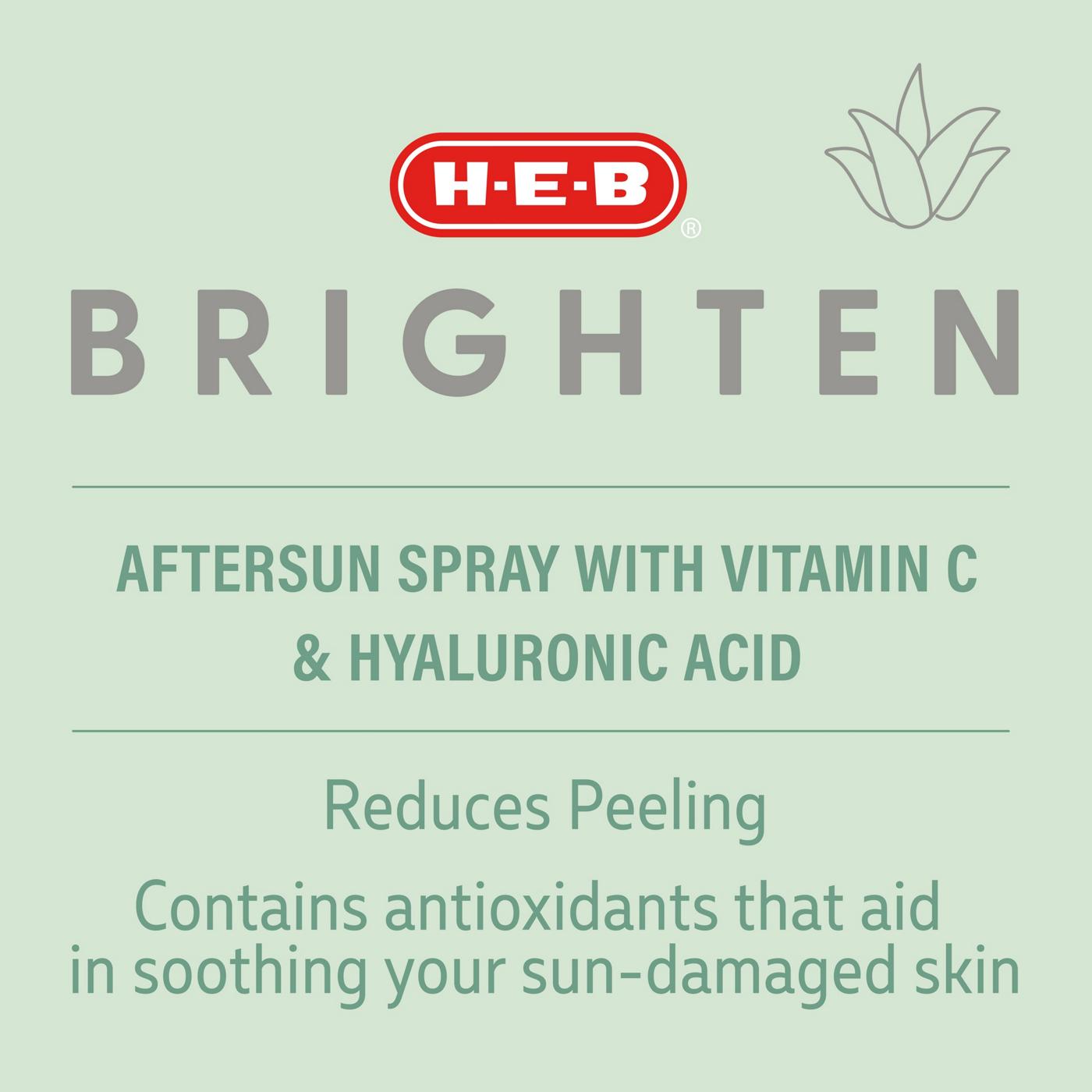 H-E-B Brighten Aftersun Spray with Vitamin C & Hyaluronic Acid; image 2 of 3