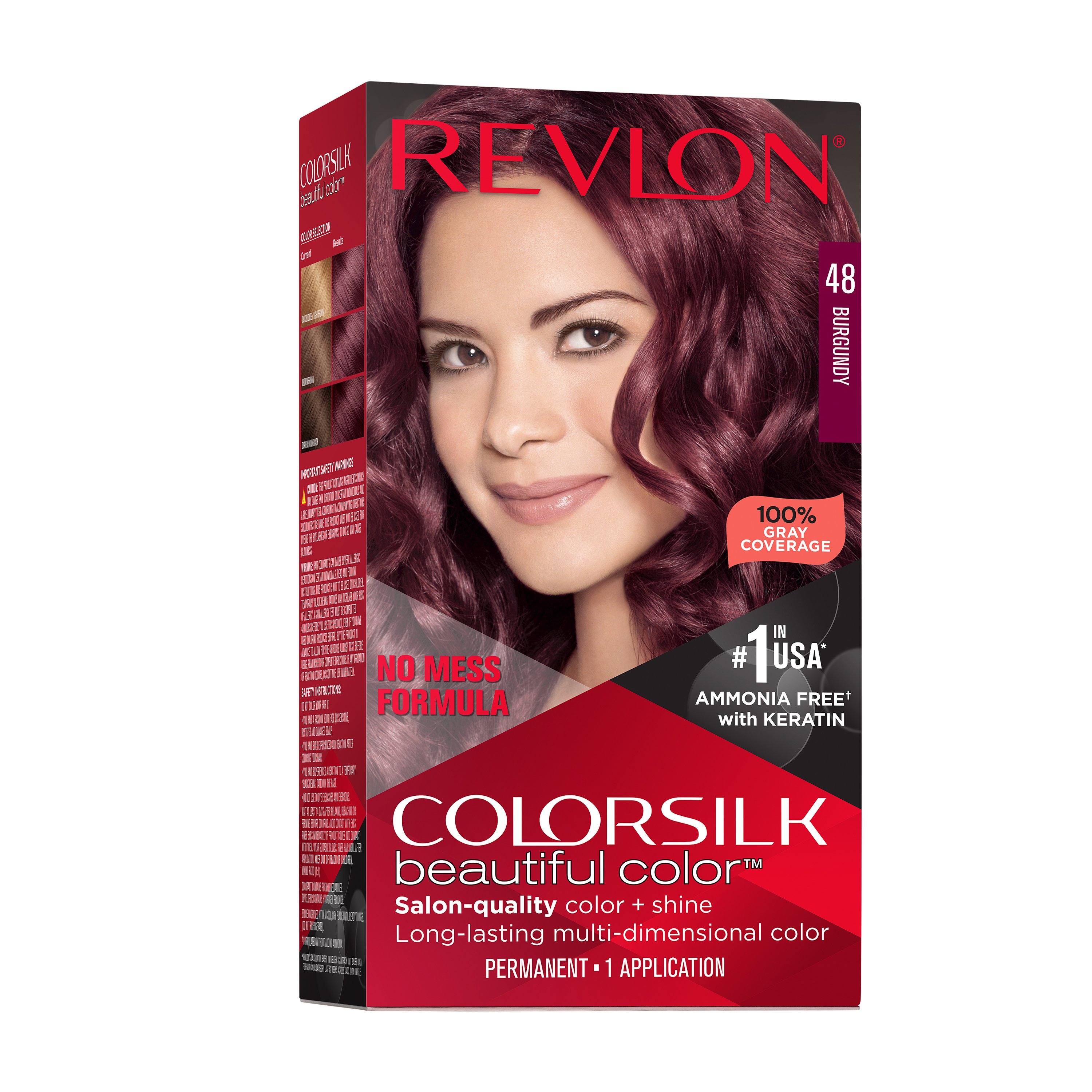 Revlon ColorSilk Hair Color 48 Burgundy - Shop Hair Care at H-E-B