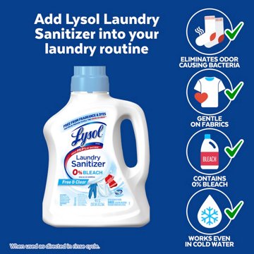 Lysol Laundry Sanitizer - Free & Clear, 90 oz