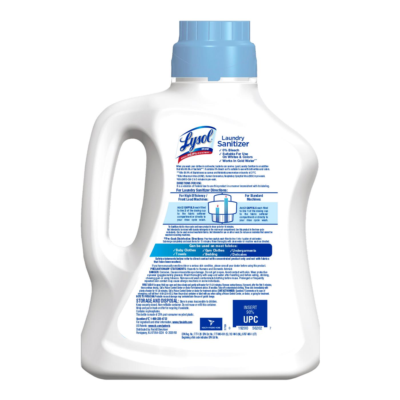 Lysol Laundry Sanitizer - Free & Clear; image 5 of 6