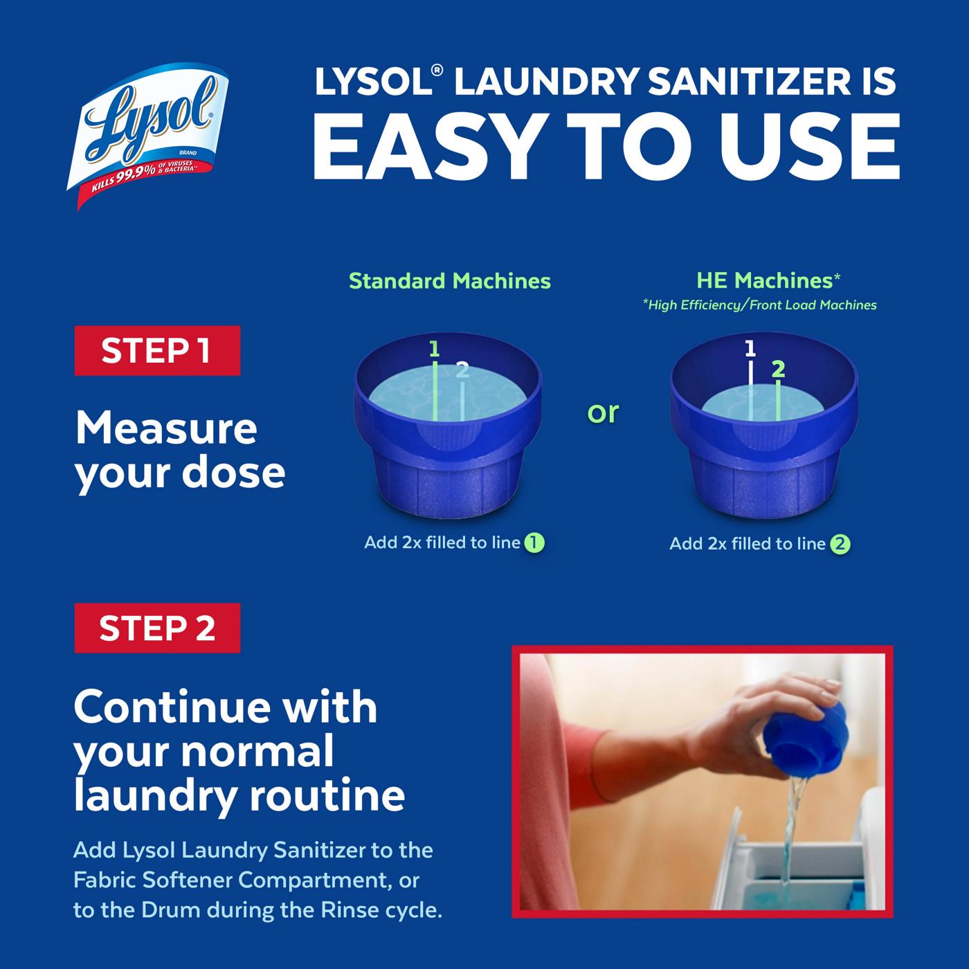 Lysol Sport Odor Eliminator Laundry Sanitizer; image 3 of 6