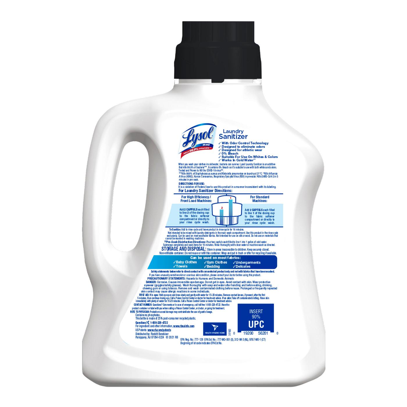 Lysol Sport Odor Eliminator Laundry Sanitizer; image 5 of 6