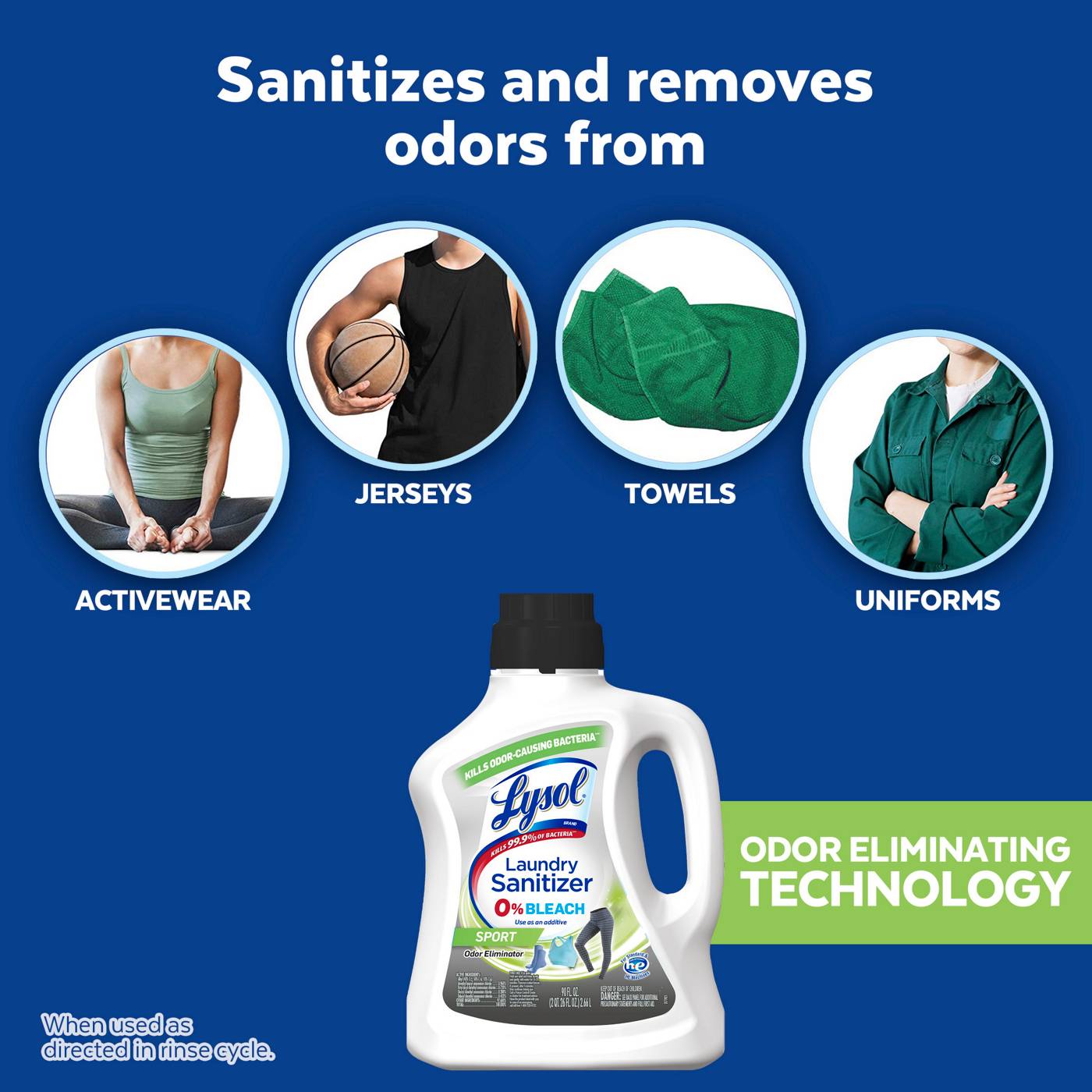 Lysol Sport Odor Eliminator Laundry Sanitizer; image 6 of 6