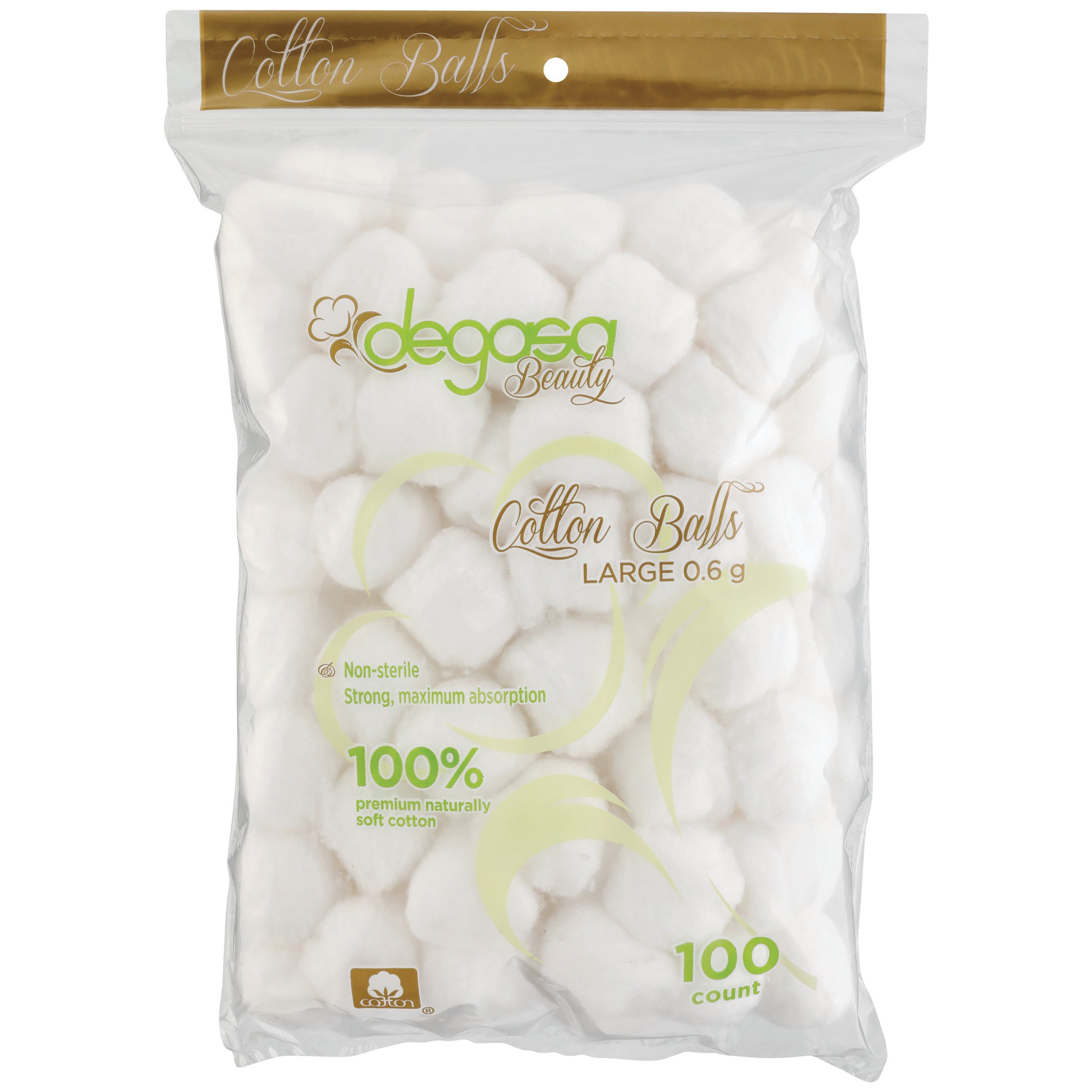 Degasa Beauty Cotton Balls Large Shop Cotton balls & swabs at HEB