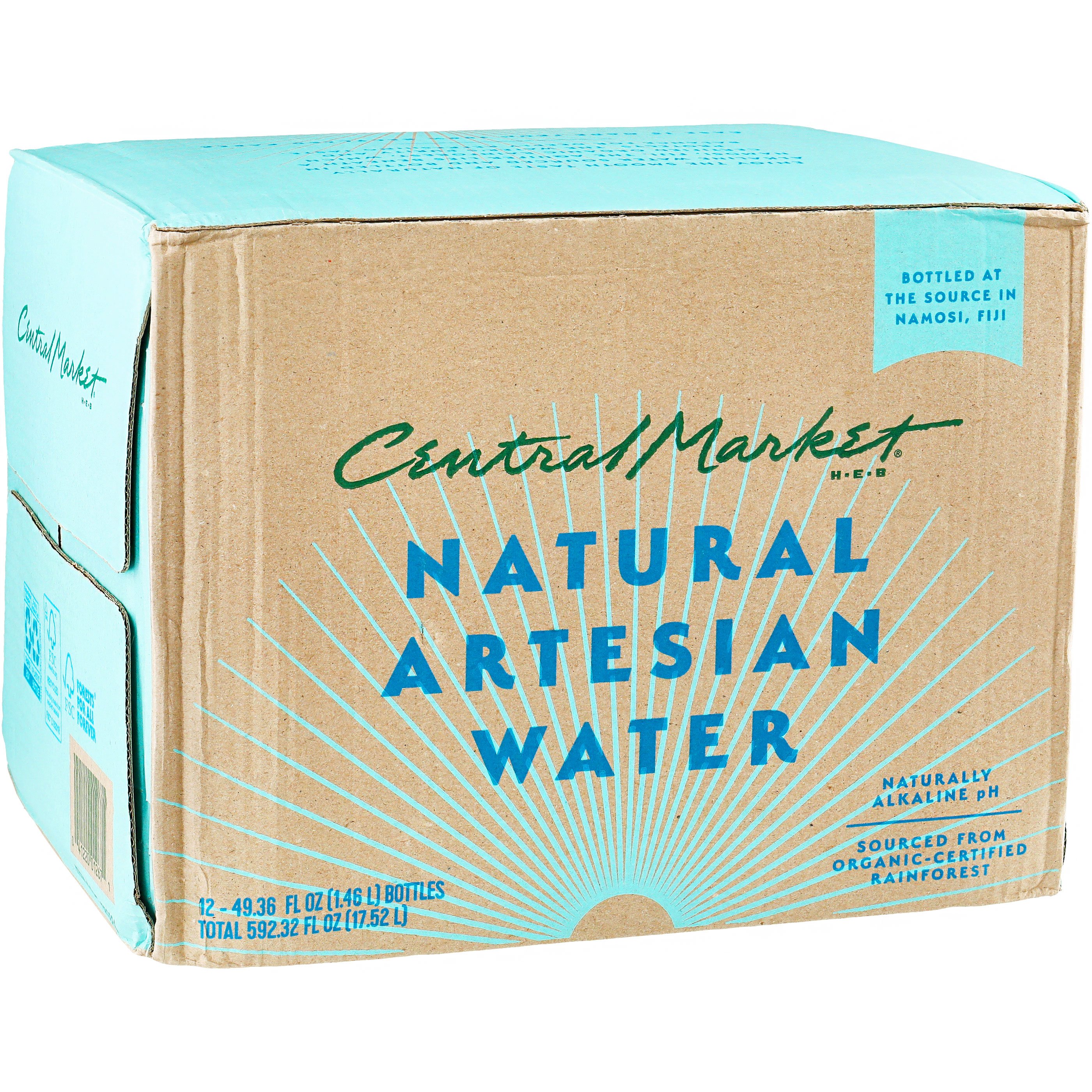 Central Market Natural Artesian Water, Plastic Bottles, 12 pack - Shop ...