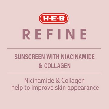 H-E-B SPF 50 Refine Sunscreen Spray with Niacinamide & Collagen - Oxybenzone Free, 5.5 oz