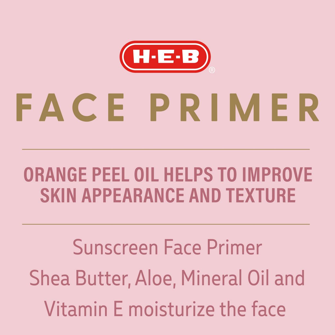 H-E-B Face Primer Broad Spectrum Sunscreen Lotion – SPF 30; image 3 of 4