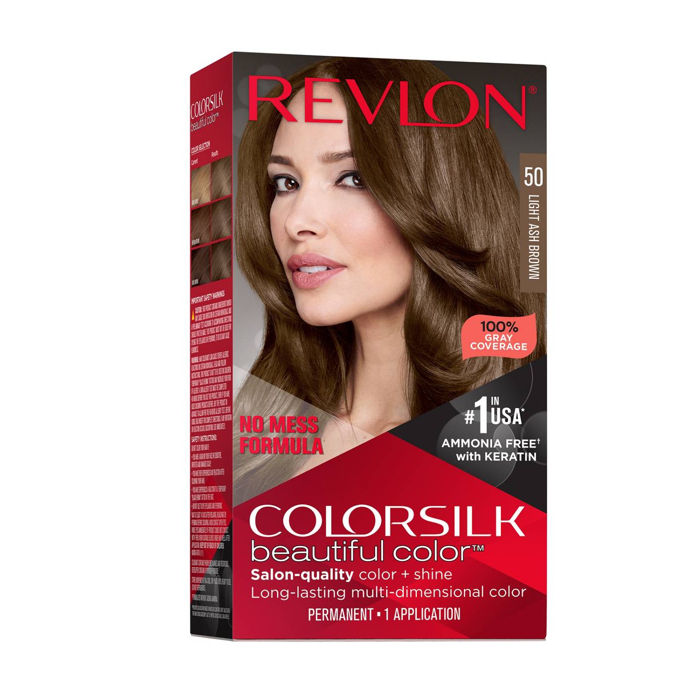 Revlon ColorSilk Hair Color - 50 Light Ash Brown; image 1 of 6