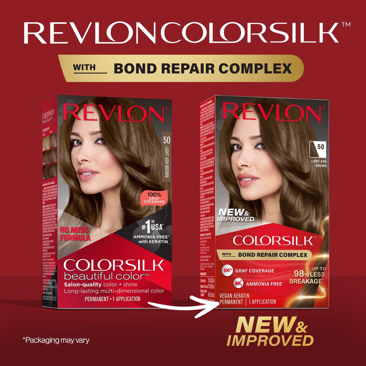 Revlon ColorSilk Hair Color - 50 Light Ash Brown; image 2 of 6