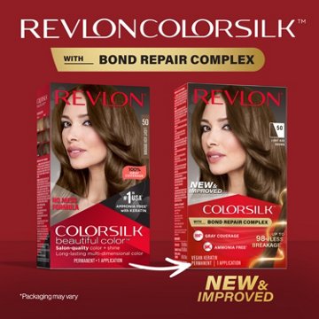 Revlon ColorSilk Hair Color - 50 Light Ash Brown