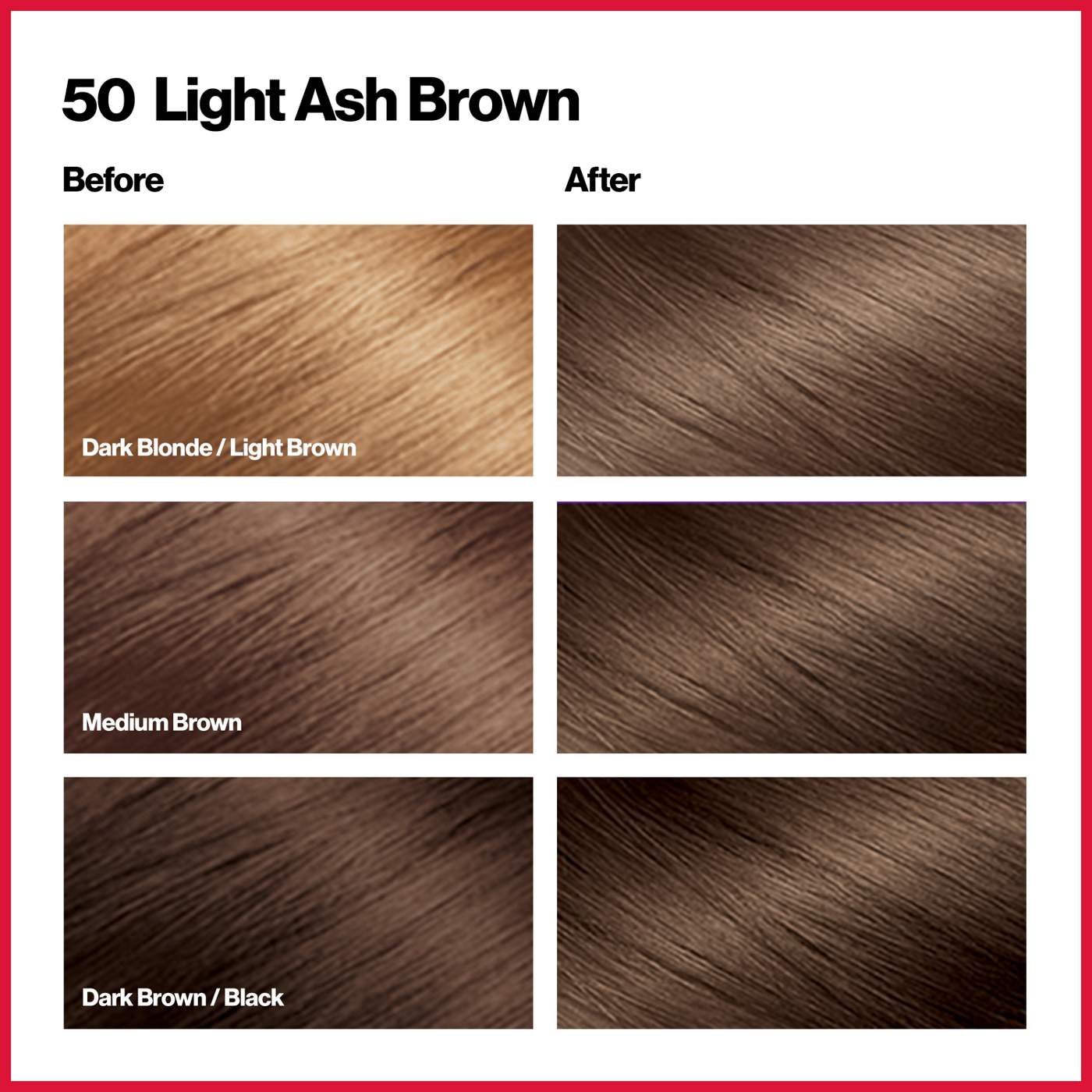 Revlon ColorSilk Hair Color - 50 Light Ash Brown; image 6 of 6