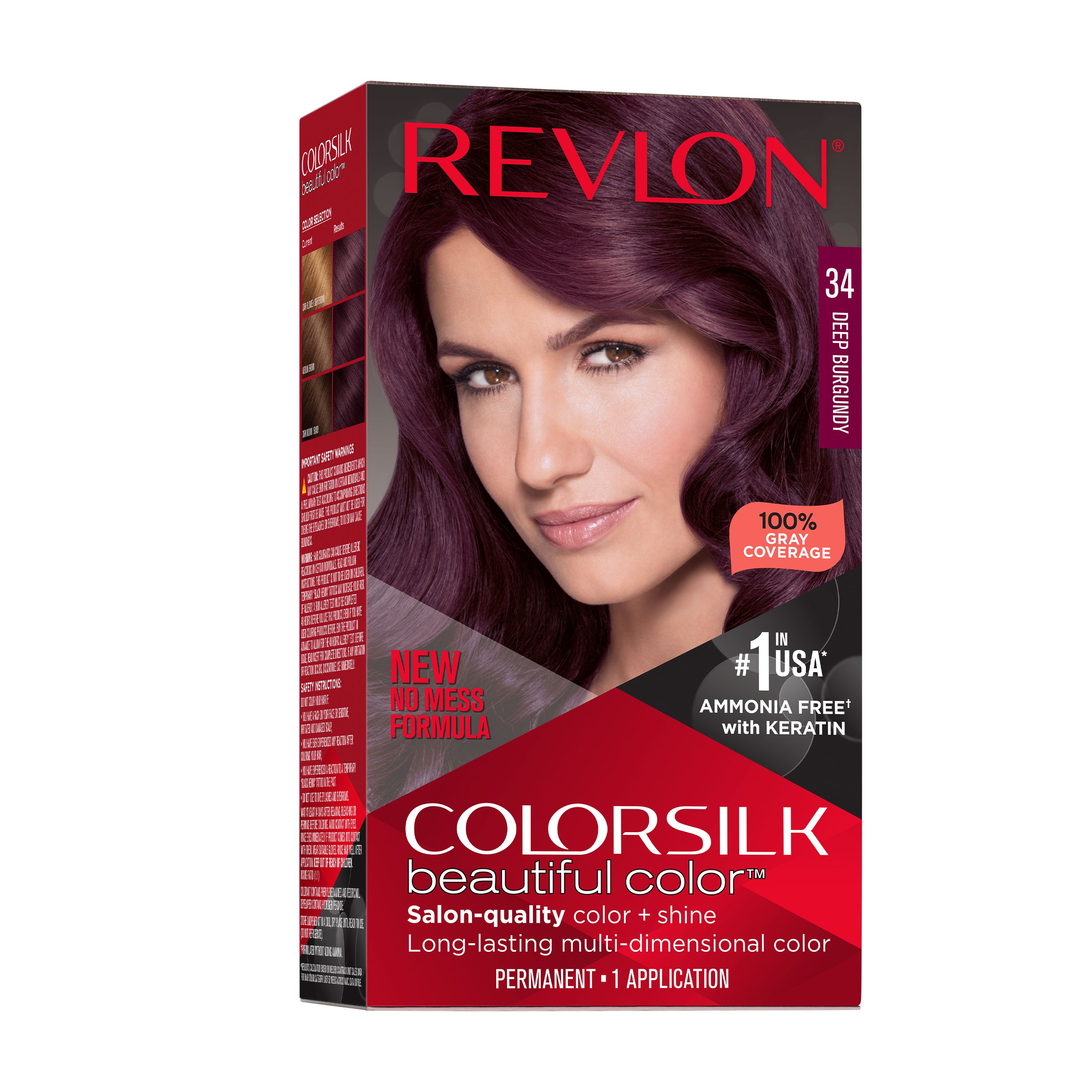 Revlon ColorSilk Hair Color - 34 Deep Burgundy - Shop Hair Care at H-E-B