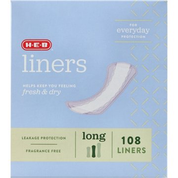 H-E-B Liners - Long, 108 ct